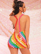 sequin chainmail dress