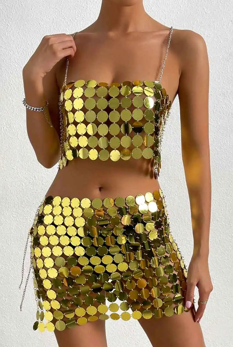 Gold Sequin Set