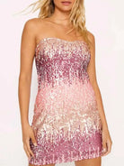 ombre sequin mini dress