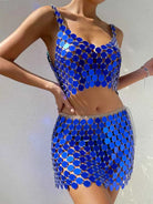 Blue Disco Sequin Set