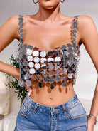 Sequin Bra Silver