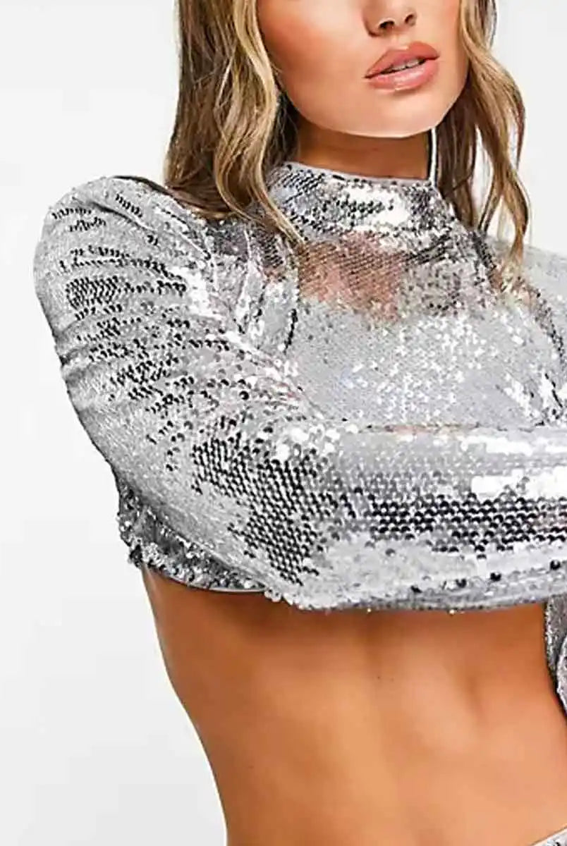 silver sparkly set