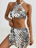 Shine Bright Silver Sequin Set