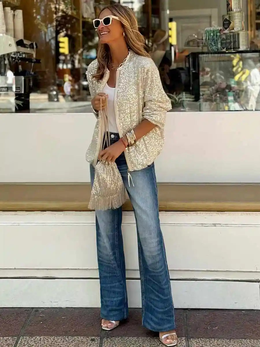 gold sparkly jacket