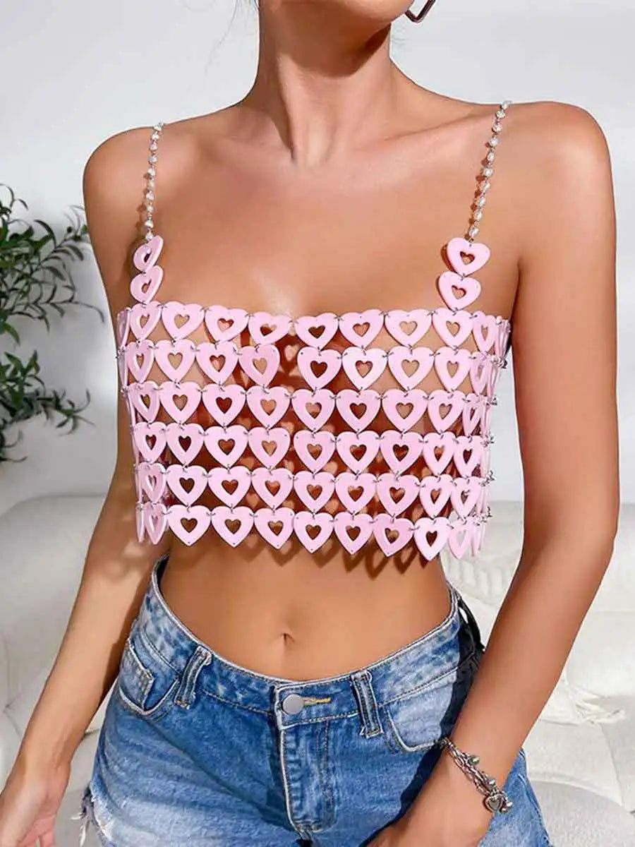 pink sequin bra