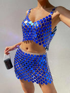 Blue Disco Sequin Set