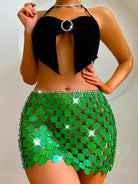 Chainmail Sequin Mini Skirt