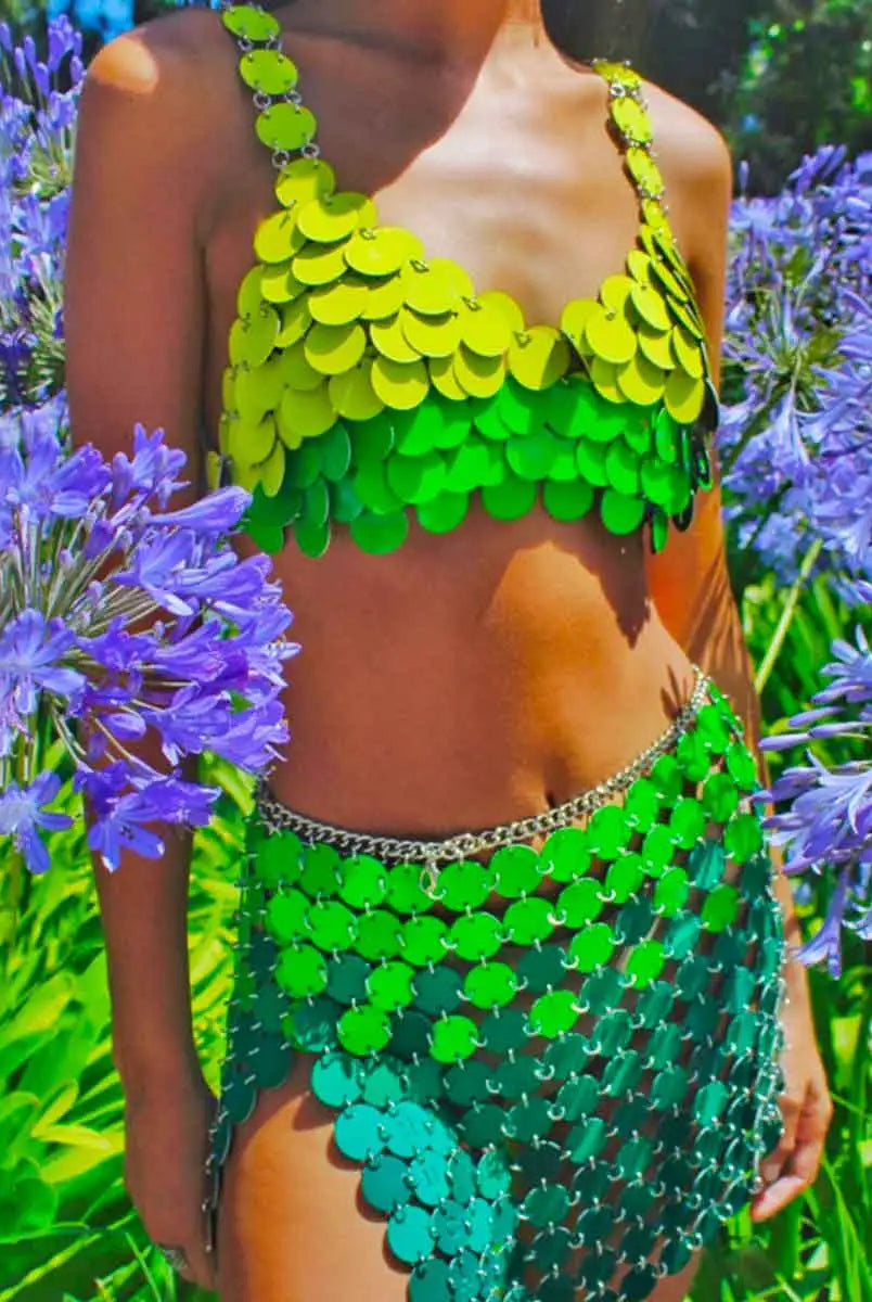 Sparkly Green Two Piece Set