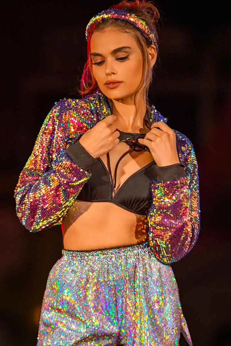 Red Sequin Hoodie