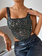 Asymmetric Rhinestone Camisole