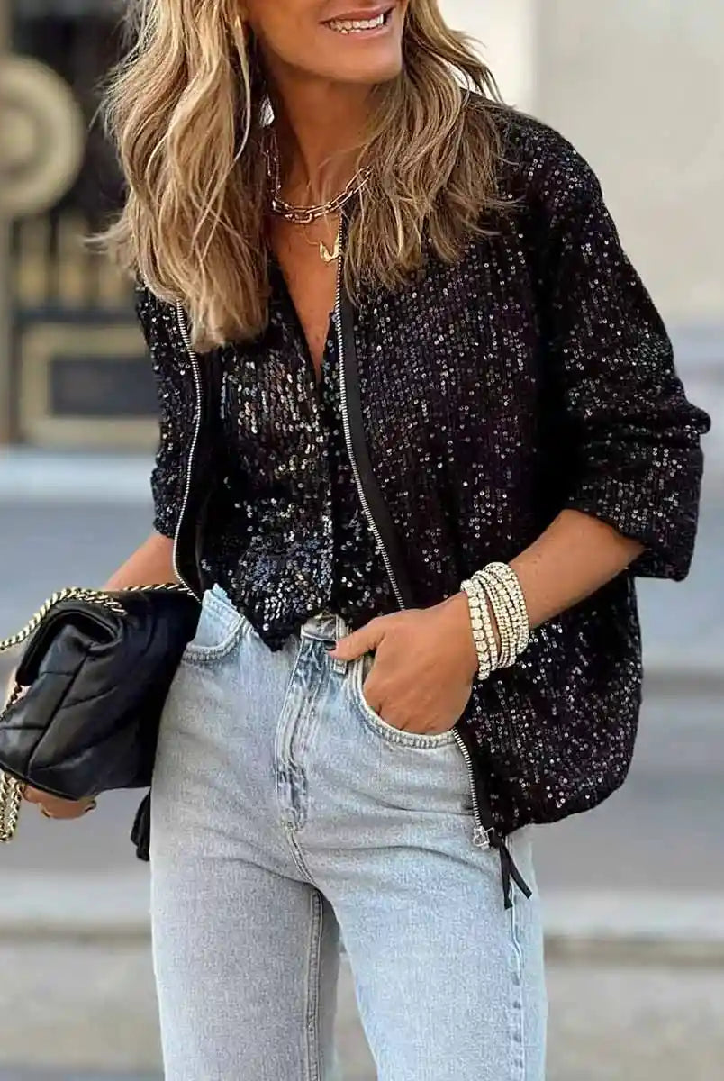 black sparkly jacket