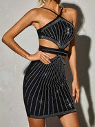 Sparkling Rhinestone Bandage Dress