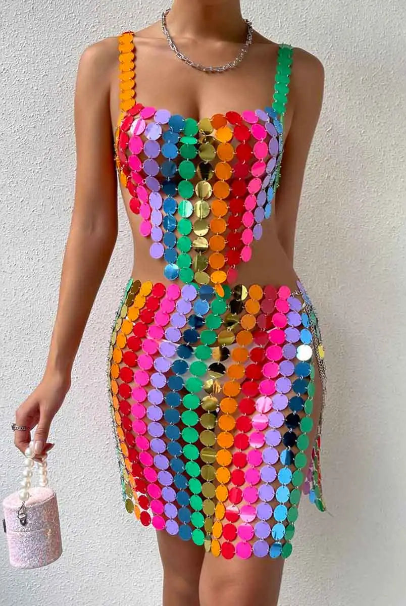 Rainbow Two-Piece Sequin Set