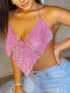 Small Sequin Pink Bra