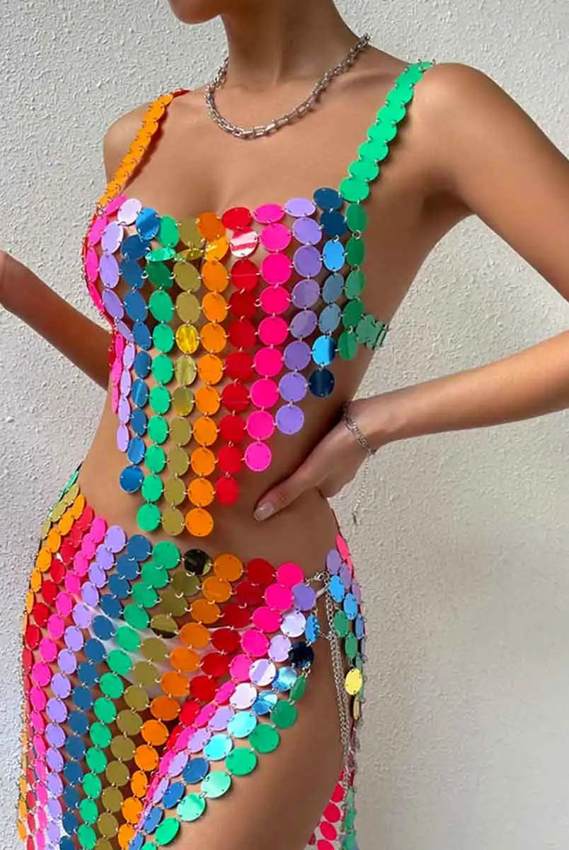 Sparkly Rainbow Sequin Set