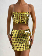 Shiny Gold Sequin Set