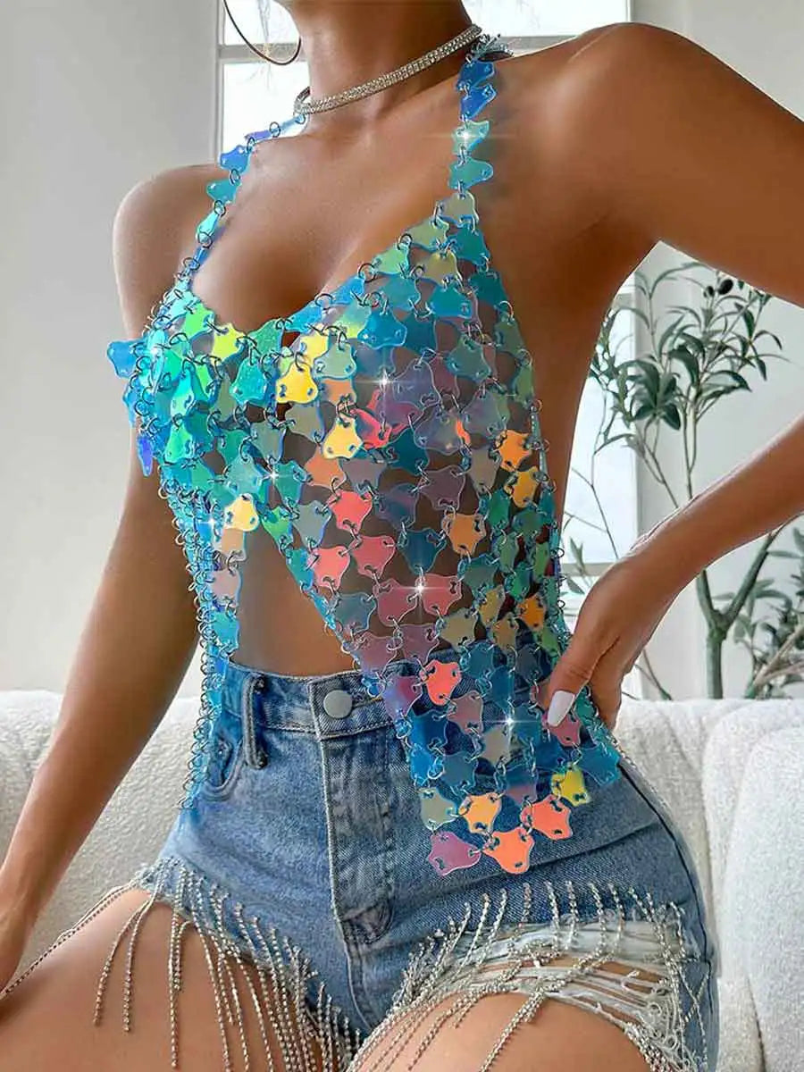 Blue Sparkly Top