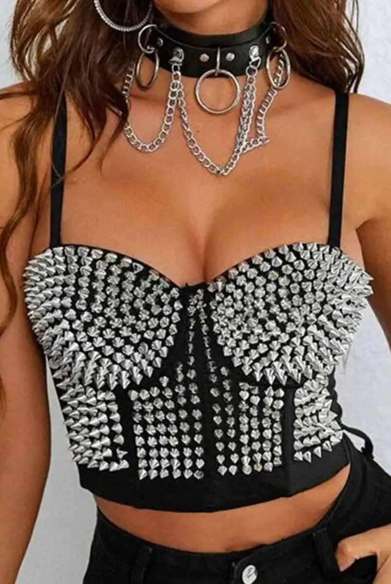 Black Punk Corset Bustier