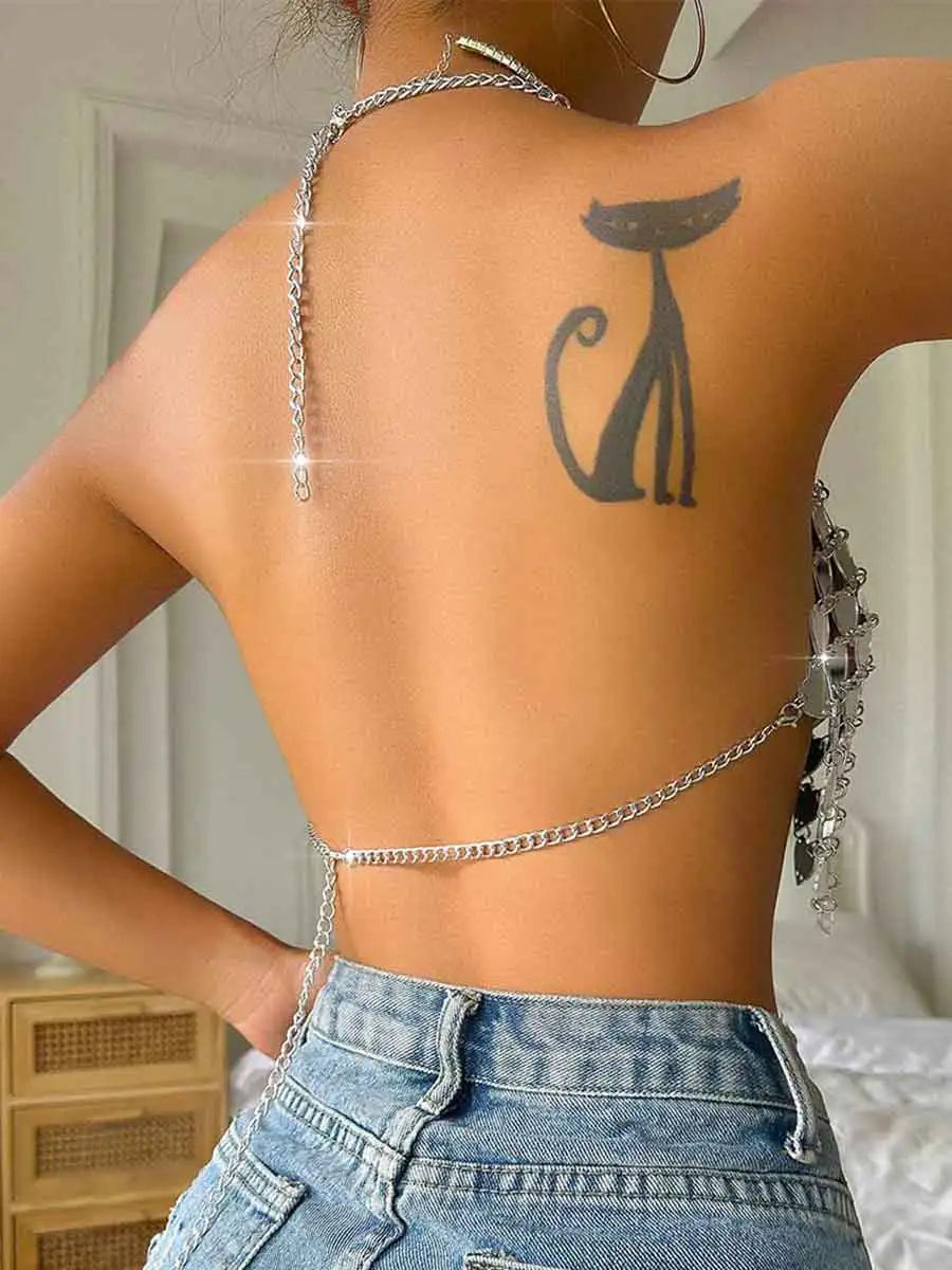 Heart Sequin Bralette Top