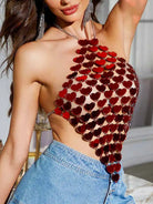 red sparkly tank top