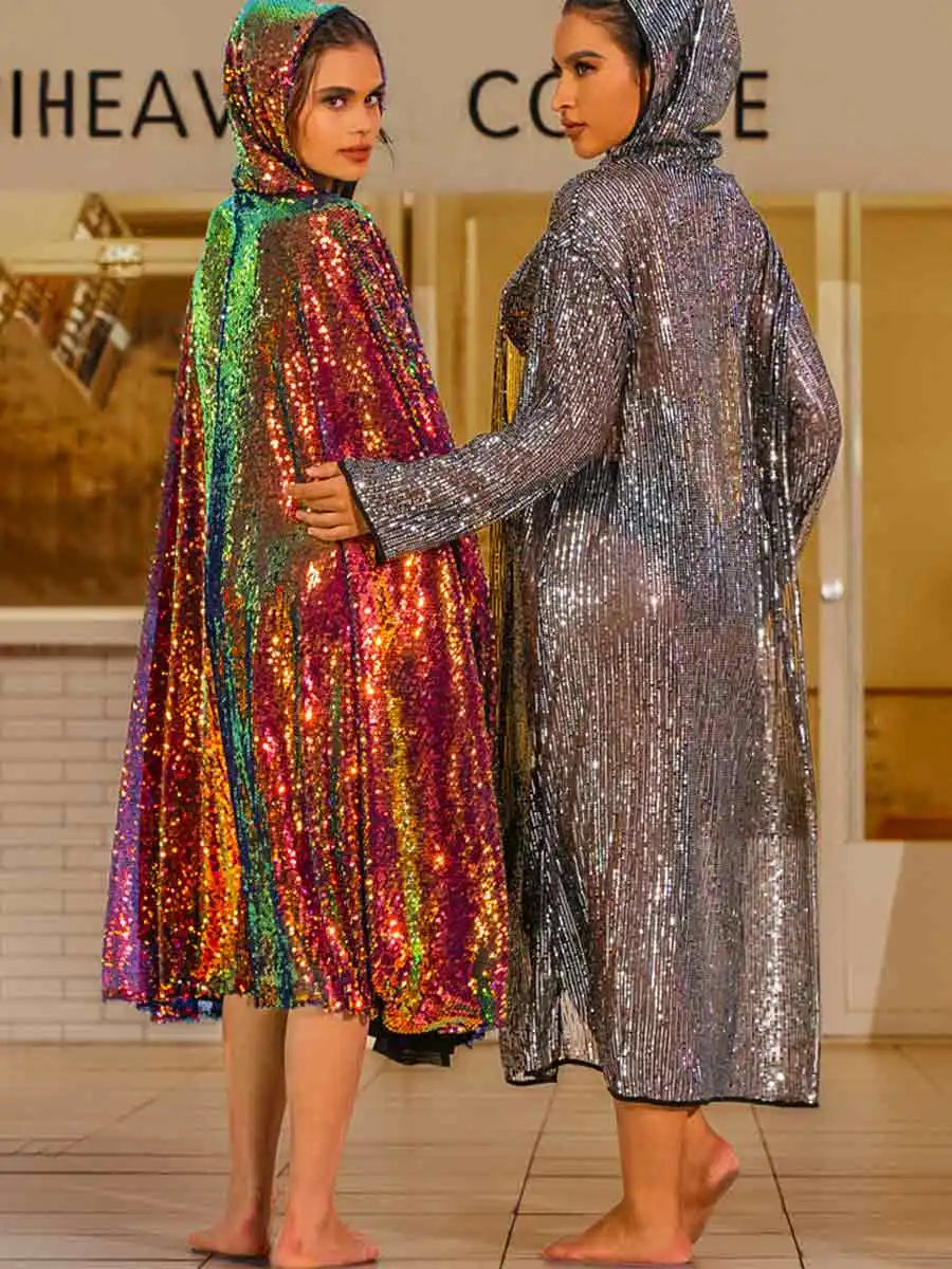 sequin cape