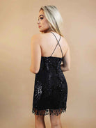 Sleeveless Sequin Tassel Dress