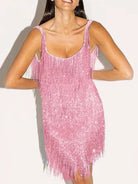 Sequin Tassel Mini Dress