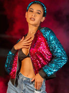 red sequin jacket