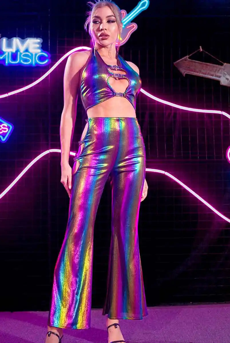Reflective Two Piece Pants Set