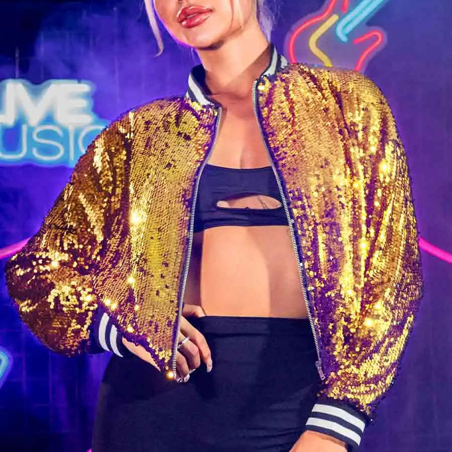 Gold Sequin Tassel Jacket