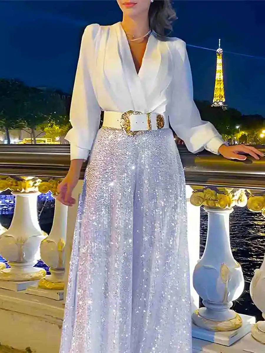 Sequin Jumpsuit - Formal & Chic