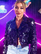 Women's Black Sequin Jacket