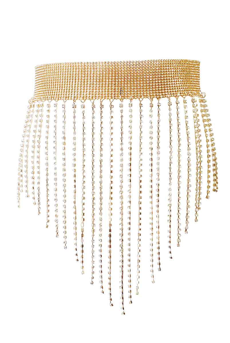 rhinestone fringe skirt