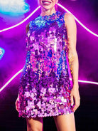Sleeveless Sequin Ombre Dress
