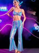 Ombre Reflective Two Piece Pant Set