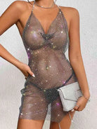 Rhinestone Mesh Dress