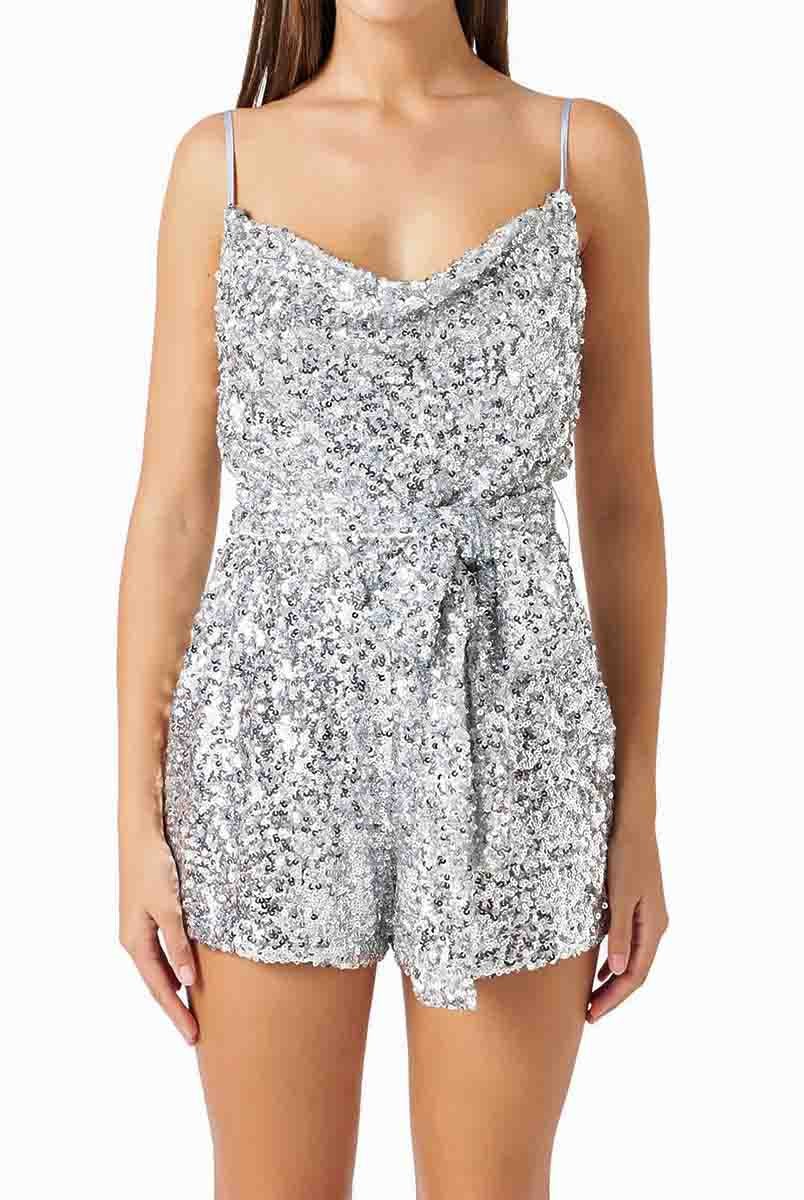 sequin jumpsuit shorts