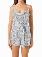 sequin jumpsuit shorts