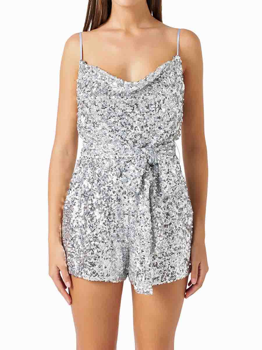 sequin jumpsuit shorts