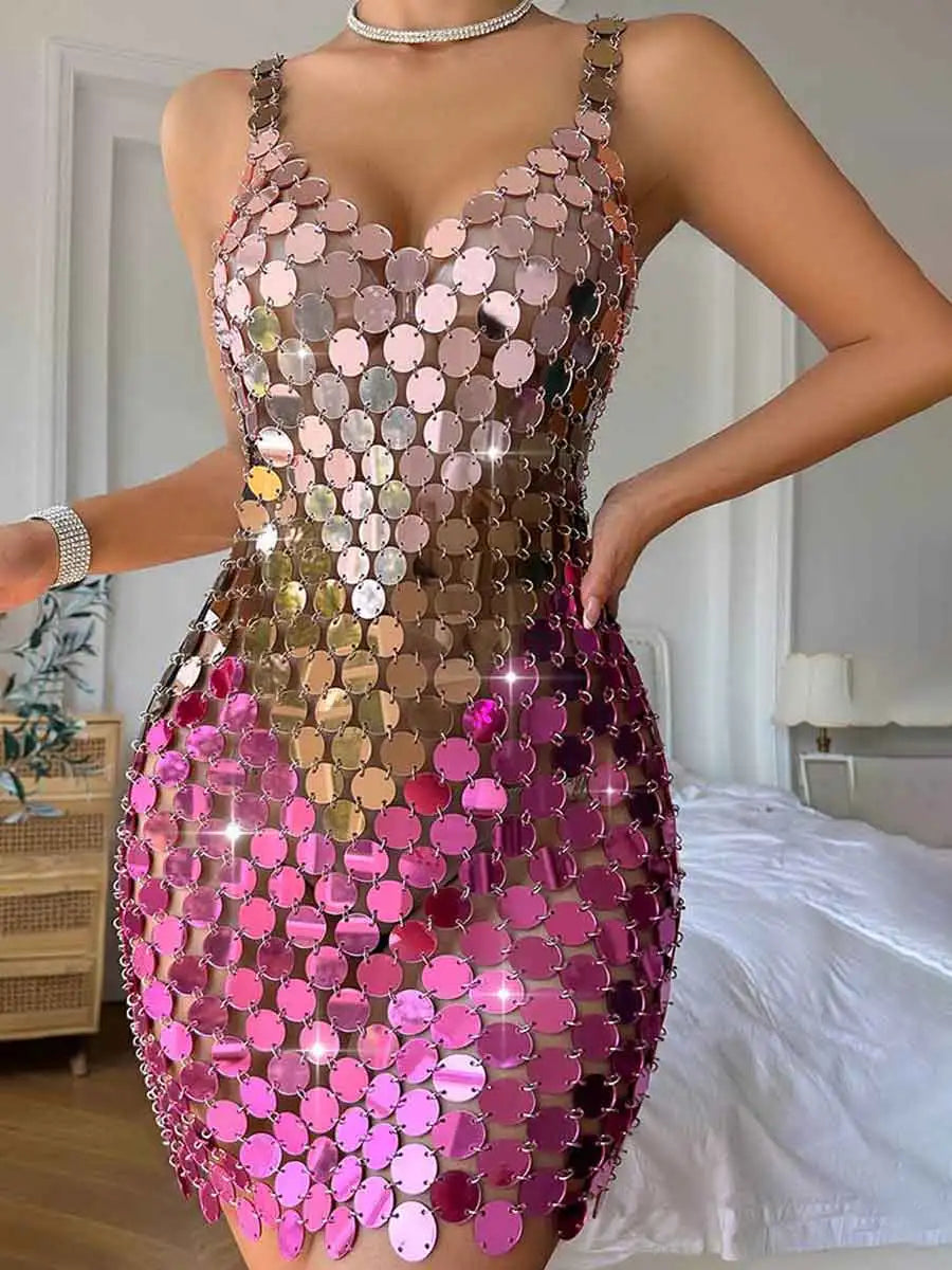 Pink Chainmail Dress