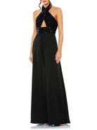halter sequin jumpsuit