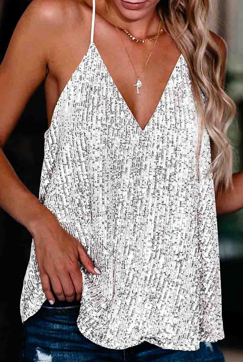 silver sequin shirt