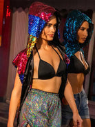 Sequin Shawl with Hood