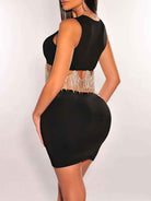 Fringe Rhinestone Two-Piece Set