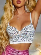 White Rhinestone Bustier