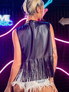 sequins fringe tank top