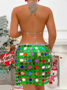 Halter Neck Top + Sequin Skirt