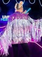 Fringe Sequin Jacket (Purple)