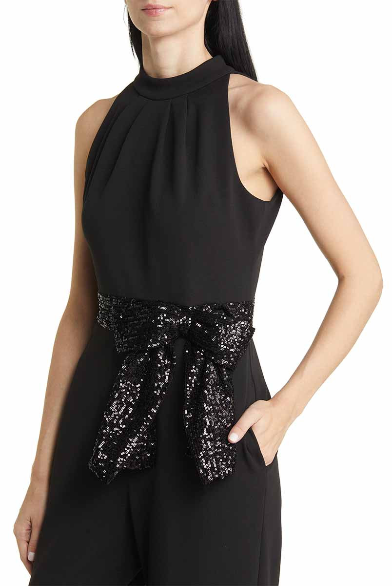 Black Sequin Jumpsuit