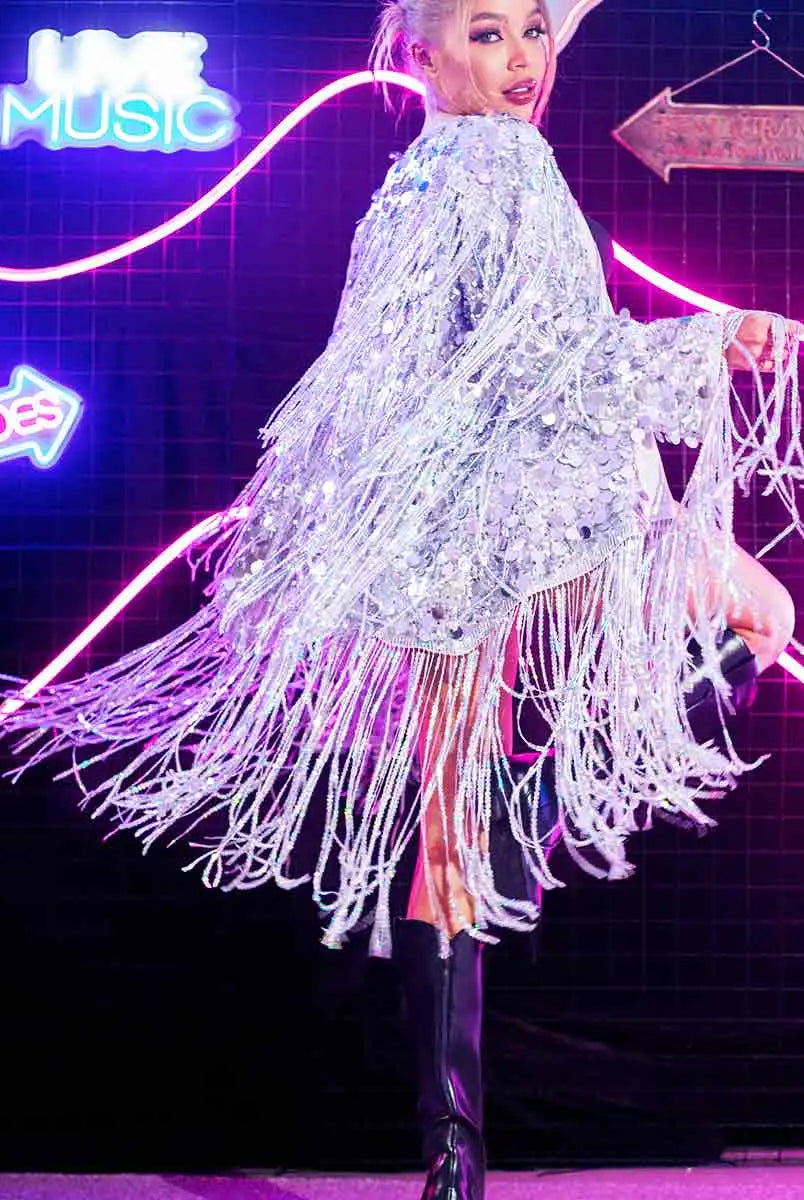 silver tassel jacket